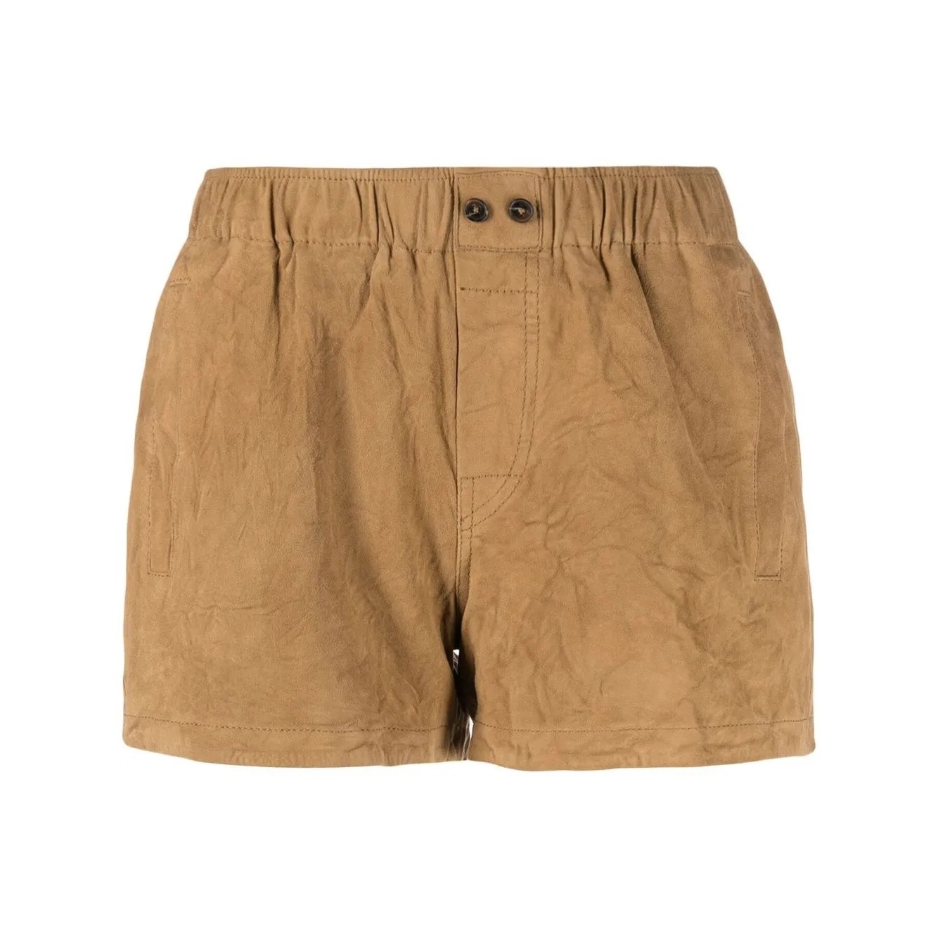 Zadig & Voltaire Paxi Crinkled Suede Shorts, 100% Leather, Festival, Concert, 6